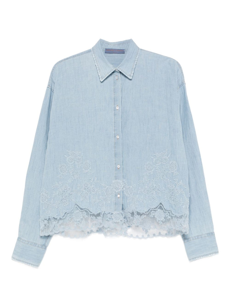 Ermanno Scervino Shirts LIGHT BLUE
