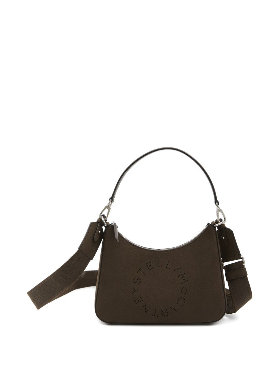 Stella McCartney Brown Logo Shoulder Bag With Removable Strap And Top Handle For Women
