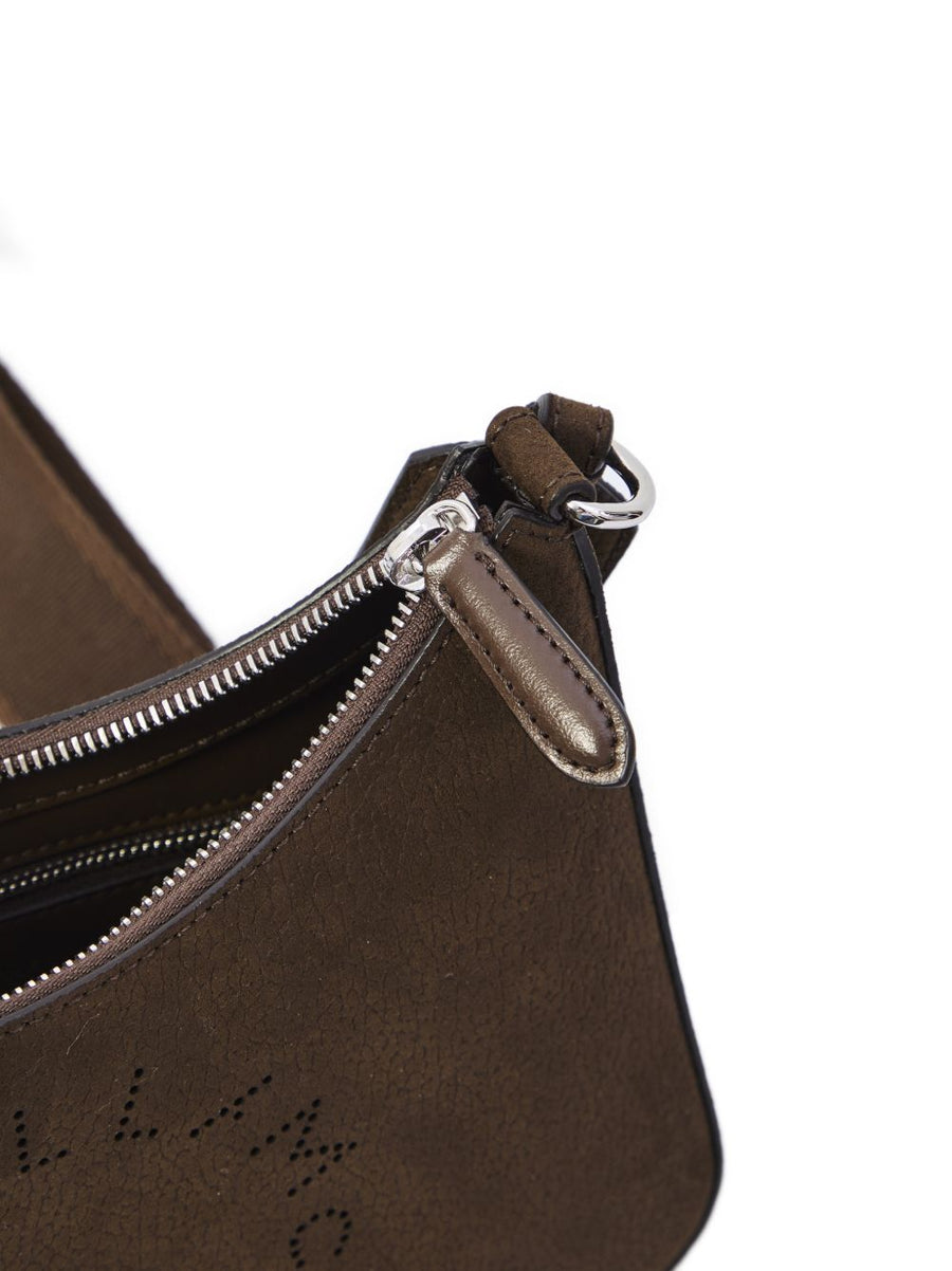 Stella McCartney Brown Logo Shoulder Bag With Removable Strap And Top Handle For Women
