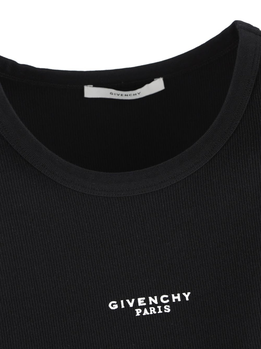 Givenchy Logo Cotton Tank Top For Women Luxurious Breathable Black Premium Ribbed Texture
