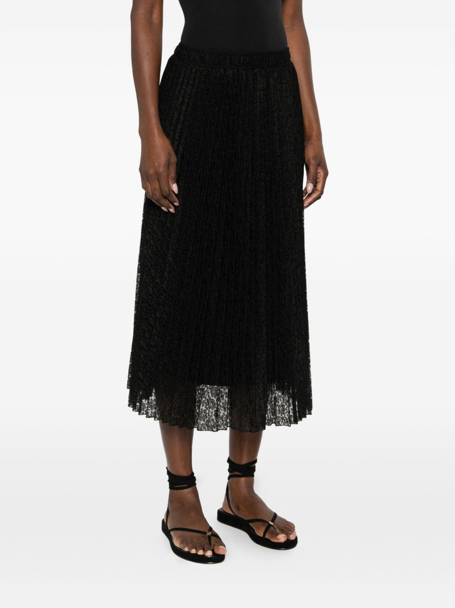 Ermanno Scervino Embroidered Long Skirt For Women Luxe Plisse Texture Versatile For Formal Or Smart Casual