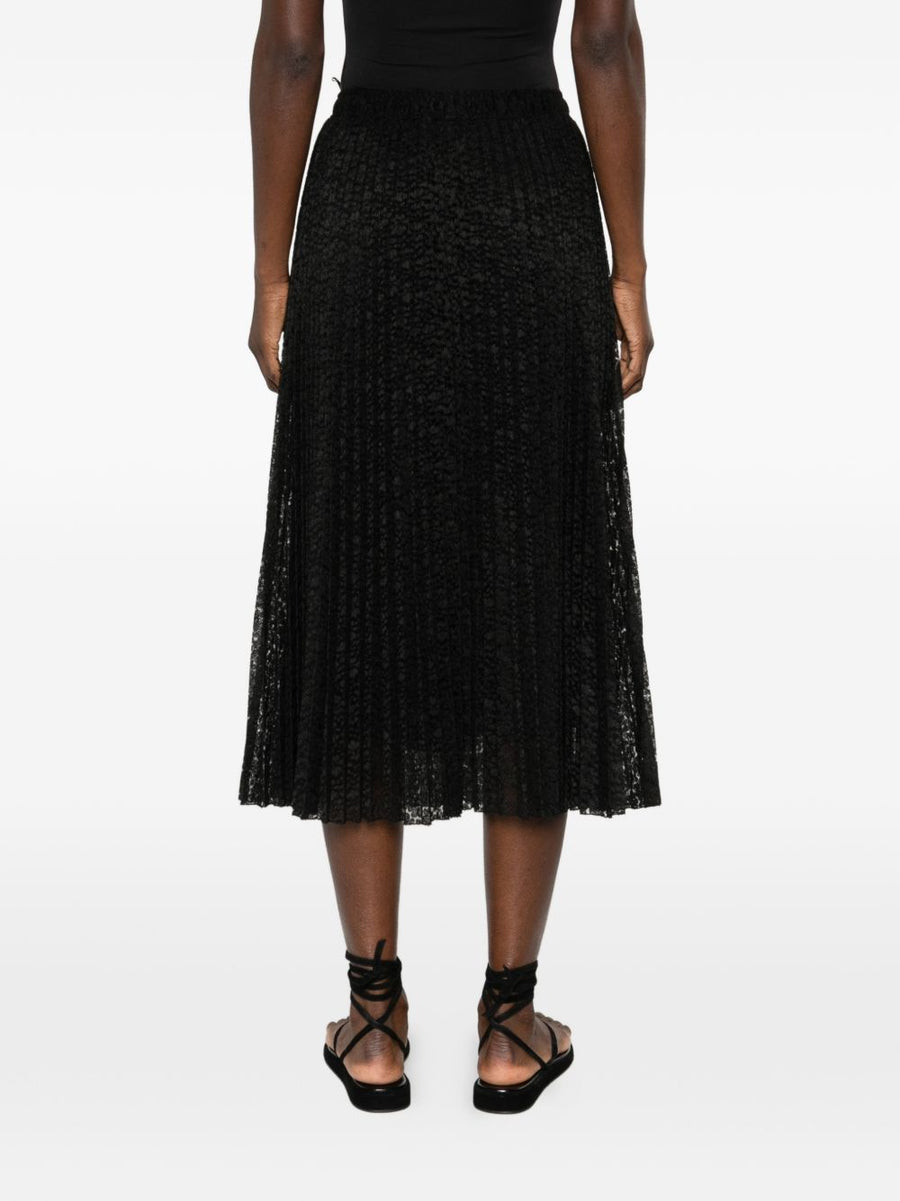 Ermanno Scervino Embroidered Long Skirt For Women Luxe Plisse Texture Versatile For Formal Or Smart Casual