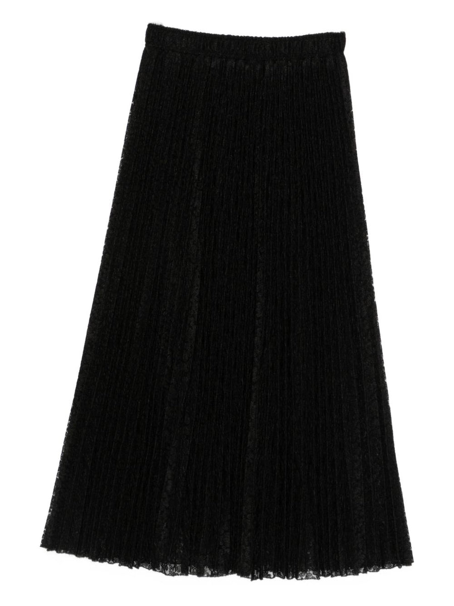 Ermanno Scervino Embroidered Long Skirt For Women Luxe Plisse Texture Versatile For Formal Or Smart Casual