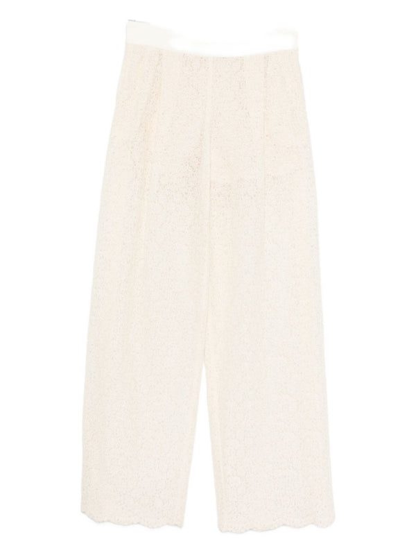 Ermanno Scervino Embroidered wide-leg trousers