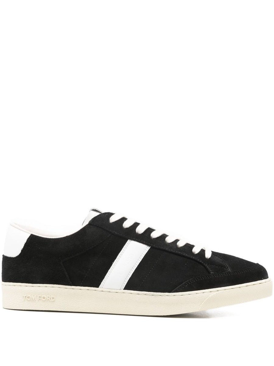 Tom Ford Suede Blake Sneaker Luxury Calf Suede Upper With Black Stripe For Men Premium Craftsmanship