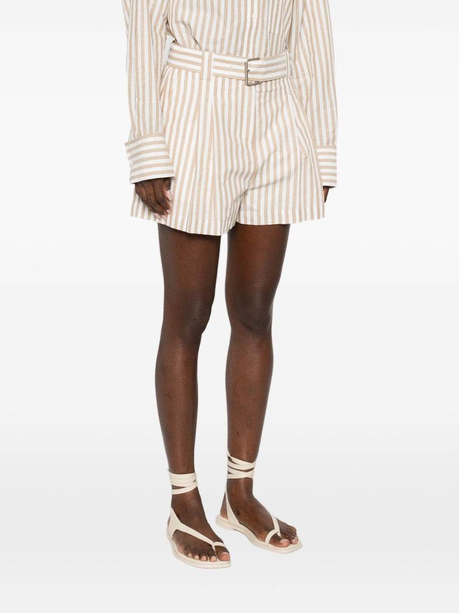 Iro Anemone striped cotton shorts