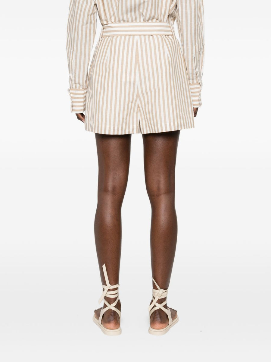 Iro Anemone striped cotton shorts