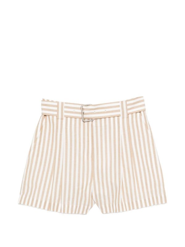 Iro Anemone striped cotton shorts