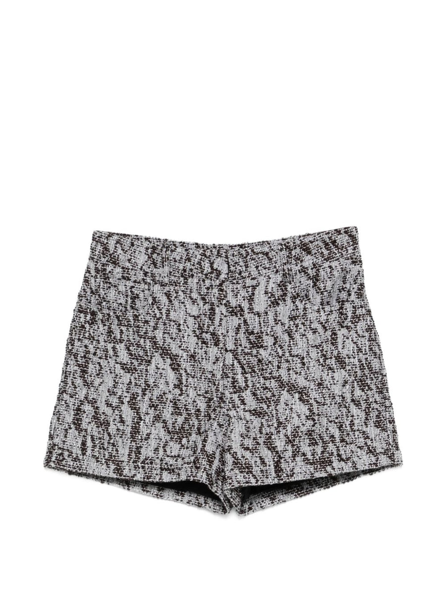 Iro Edela Cotton Blend Shorts For Women With Textured Stitching And Side Pockets In Brown