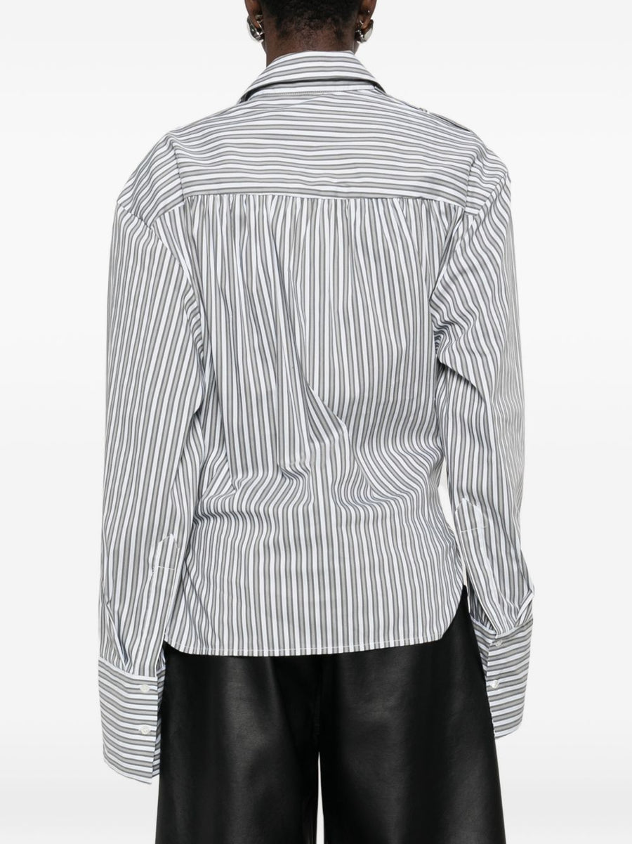 Iro Lace striped cotton shirt