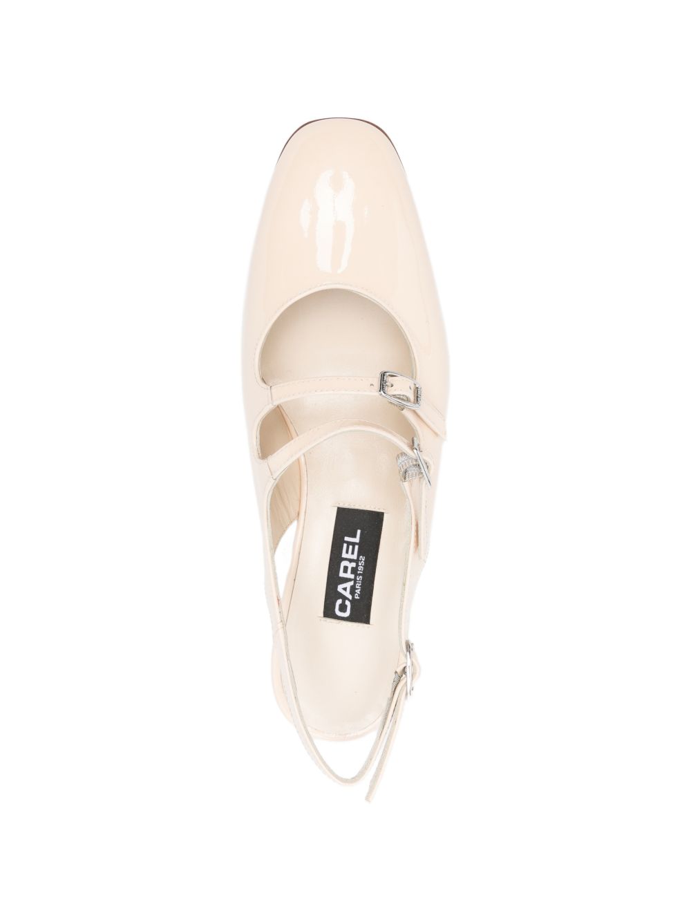 Carel Paris Peche buckle-strap flat pumps.