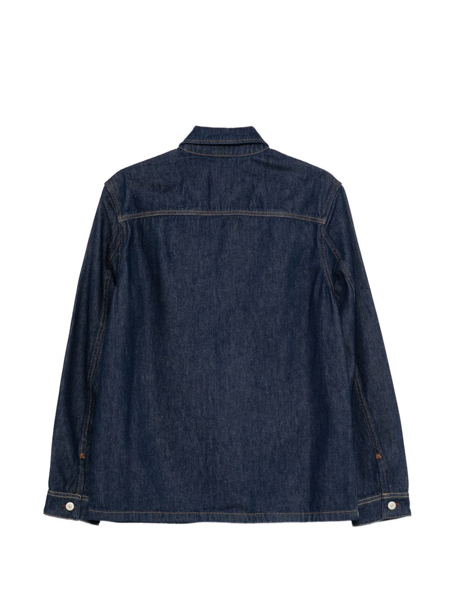 PS By Paul Smith Cotton Jacket Navy Versatile Smart Casual Layer With Recycled Cotton Blend For Modern Men