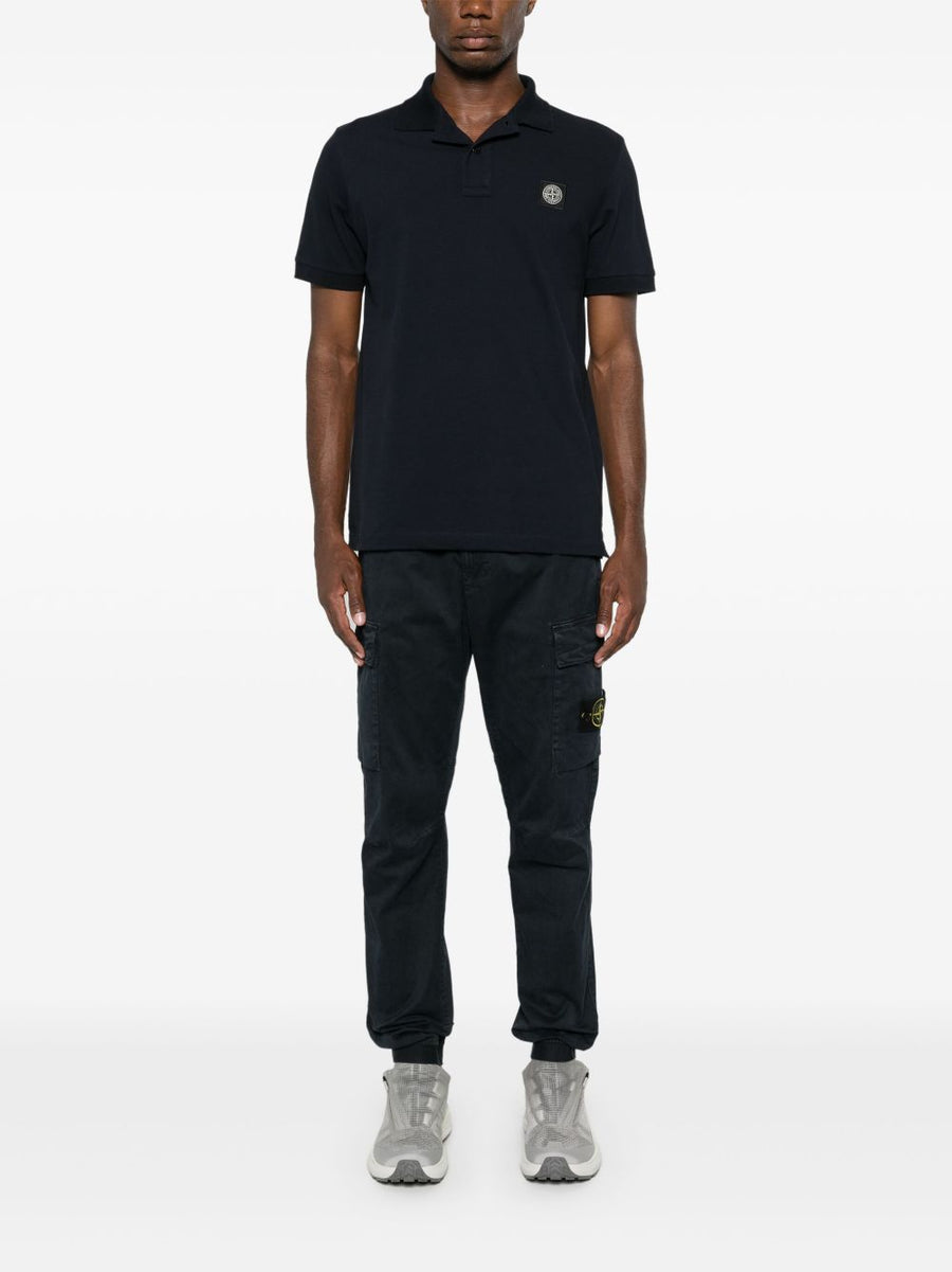 Stone Island Logo cotton polo shirt