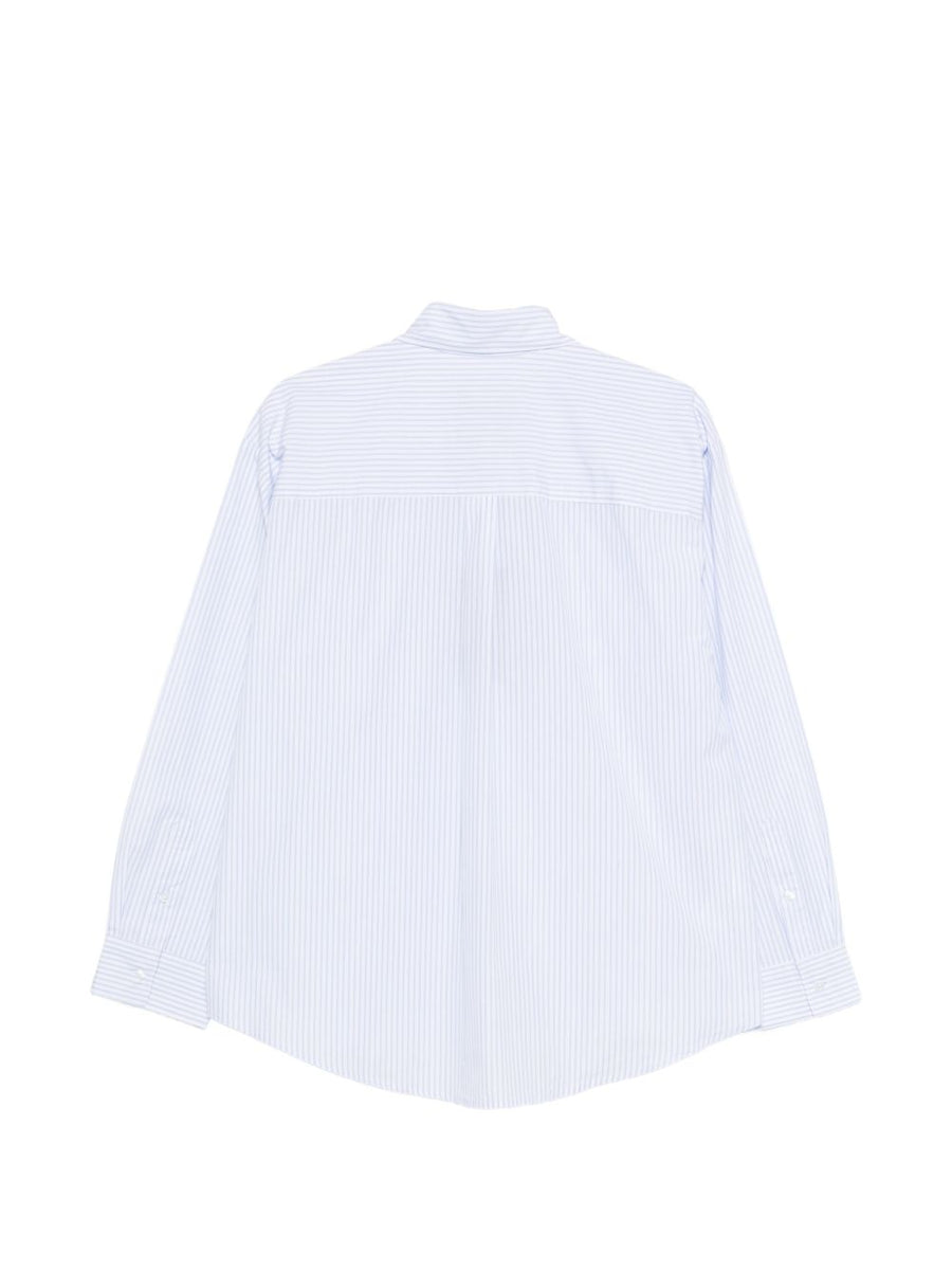 Herskind Lorenzo Cotton Shirt For Women One Hundred Percent BCI Cotton Light Blue Striped Everyday Essential