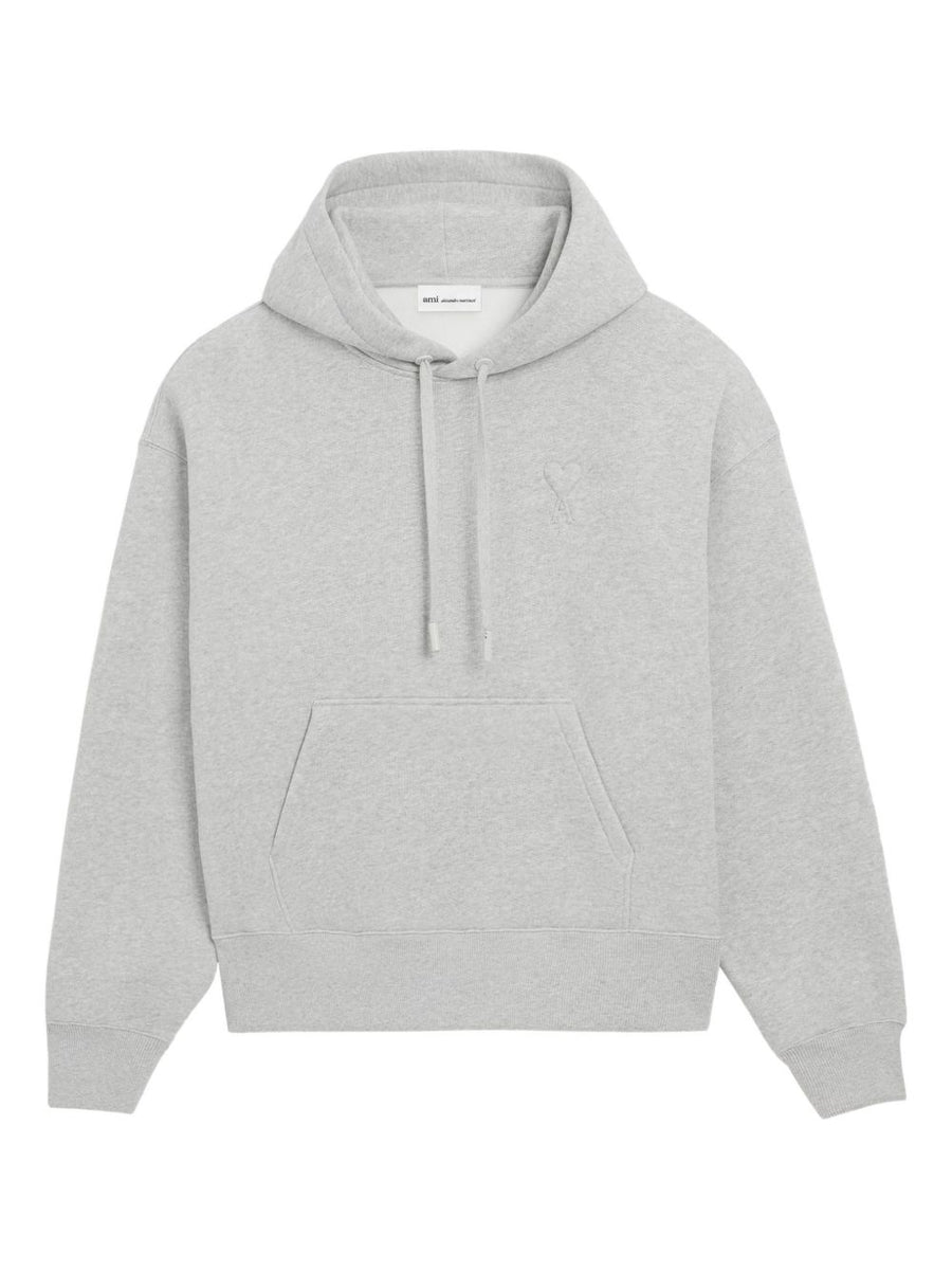 Ami Paris Ami De Coeur Cotton Hoodie for Men With Discreet Embossed Logo and Everyday Comfort