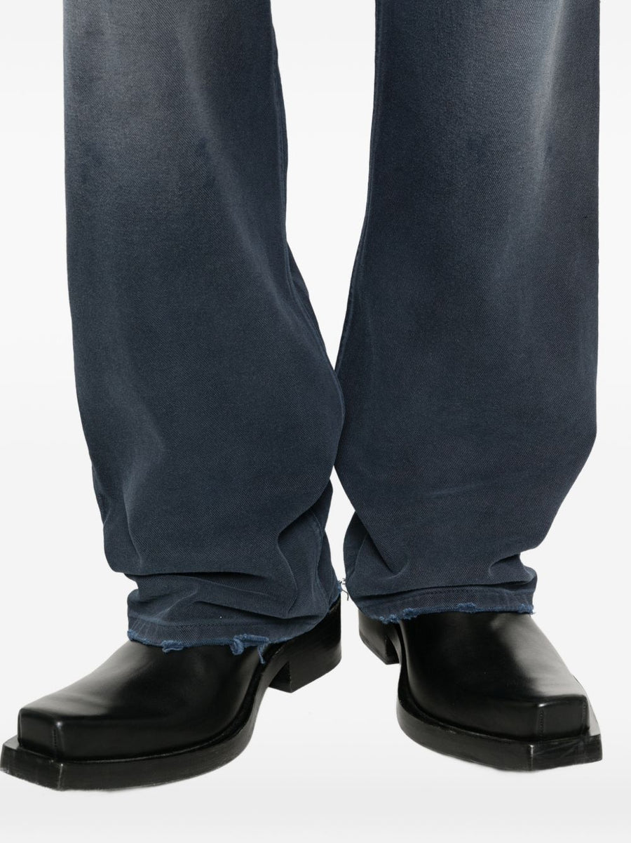 Balenciaga Straight Fit Jeans Navy Denim Cotton 100 Percent Timeless Silhouette Premium Luxury for Men Everyday Wear