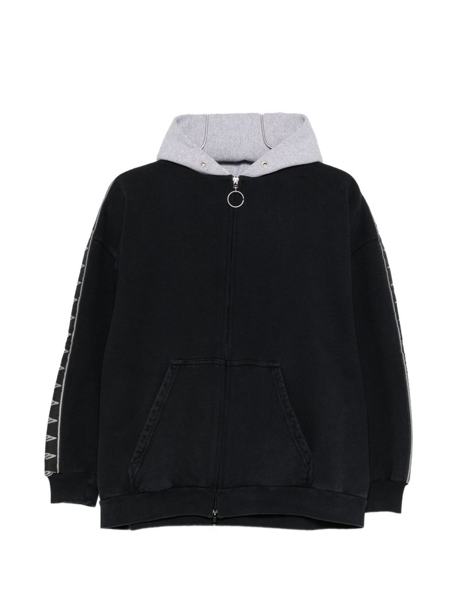 Balenciaga Cotton Zip Front Hoodie For Men Premium Cotton Pouch Pockets Quiet Luxury