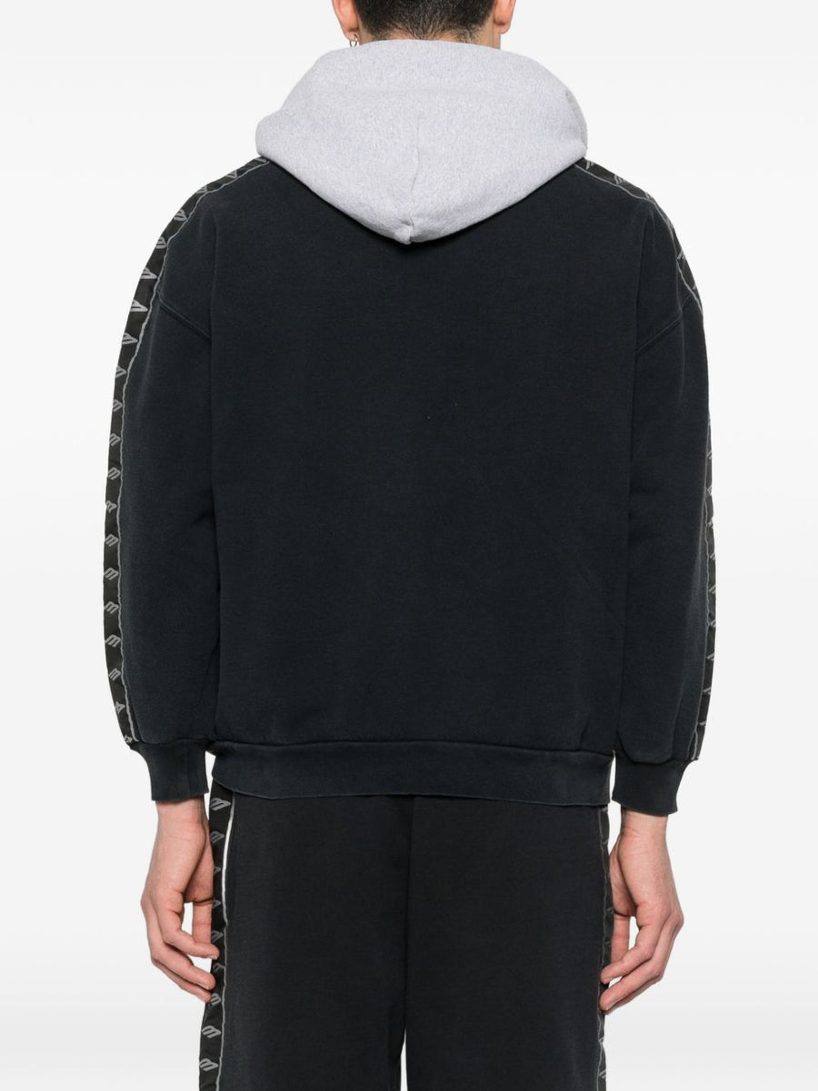 Balenciaga Cotton Zip Front Hoodie For Men Premium Cotton Pouch Pockets Quiet Luxury