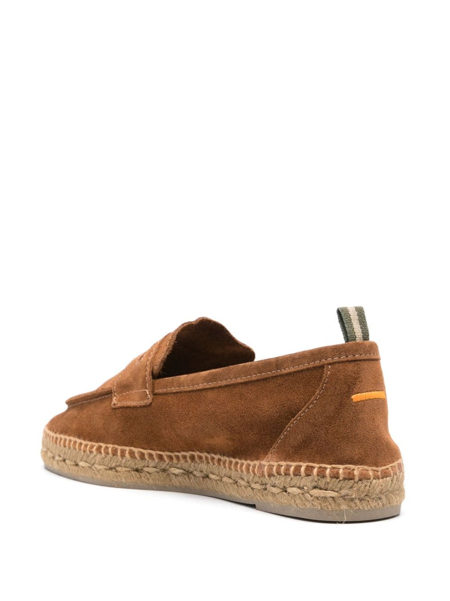 Castañer Nacho Espadrilles For Men Moccasin Style Premium Calf Suede Raffia Texture Slip On
