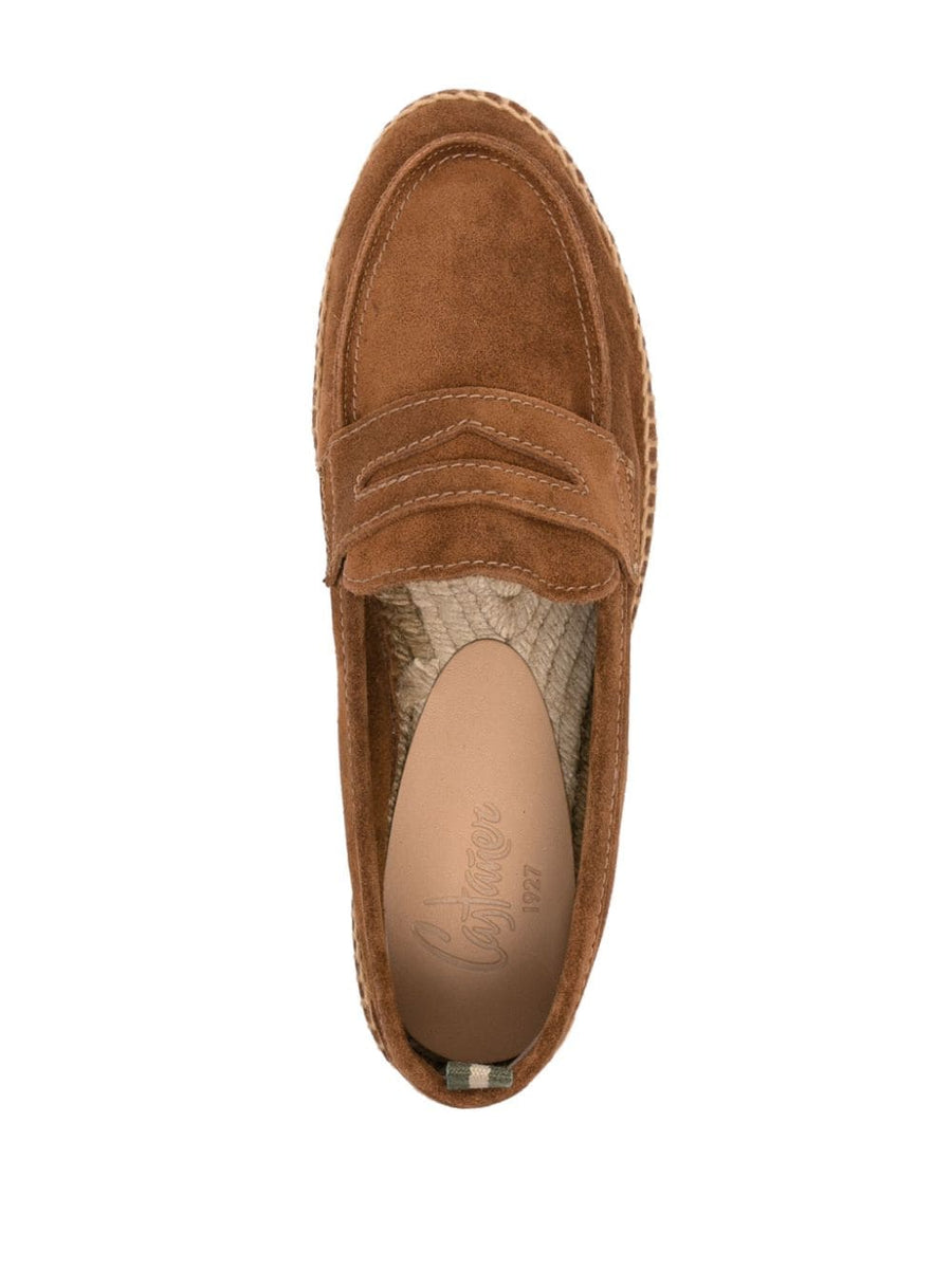 Castañer Nacho Espadrilles For Men Moccasin Style Premium Calf Suede Raffia Texture Slip On
