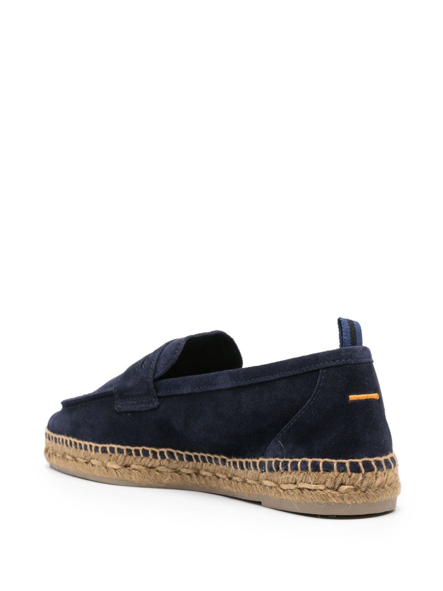 Castañer Nacho Espadrilles Navy Calf Suede Slip On Luxury Mens Premium Summer Footwear
