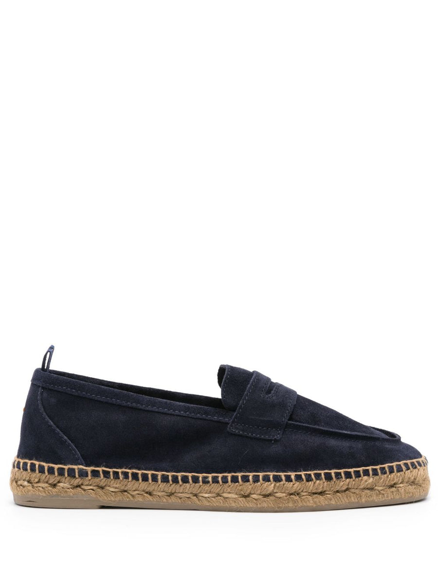Castañer Nacho Espadrilles Navy Calf Suede Slip On Luxury Mens Premium Summer Footwear