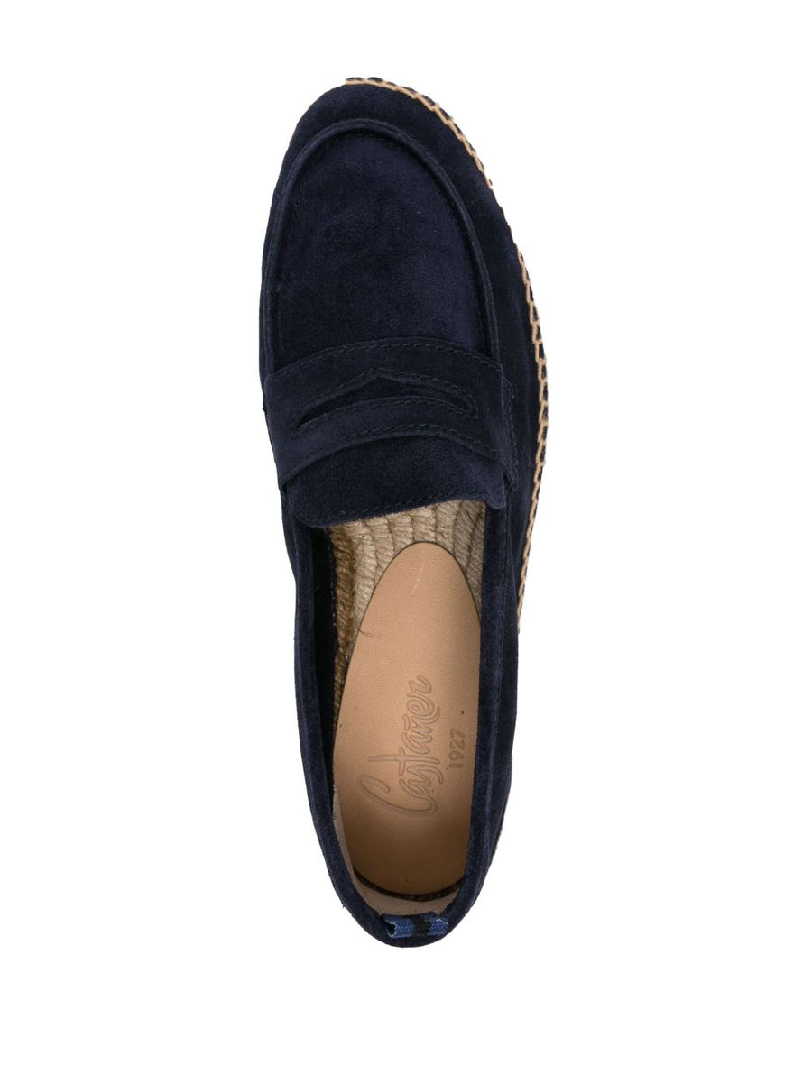 Castañer Nacho Espadrilles Navy Calf Suede Slip On Luxury Mens Premium Summer Footwear
