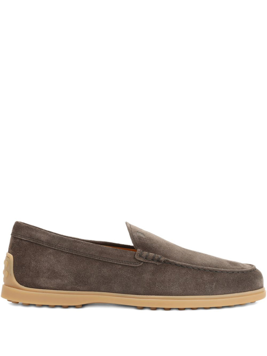 Tod's Brown Suede Moccasin Loafers for Men Slip On Comfort and Refined Versatility