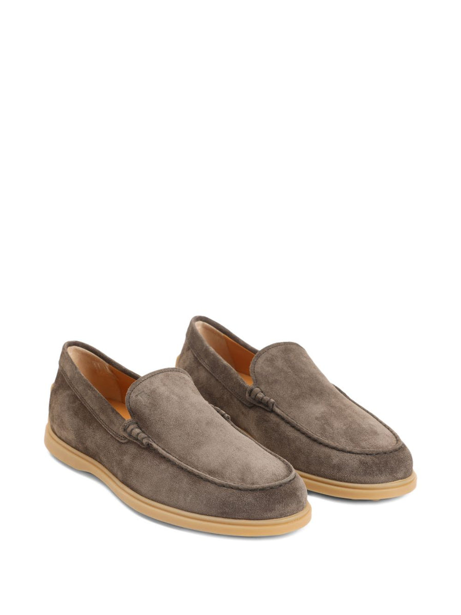 Tod's Brown Suede Moccasin Loafers for Men Slip On Comfort and Refined Versatility
