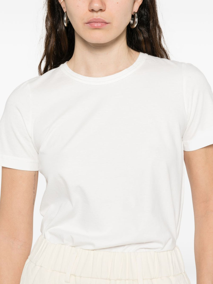Forte Forte Organic Cotton T Shirt White Crew Neck Short Sleeves Straight Hem