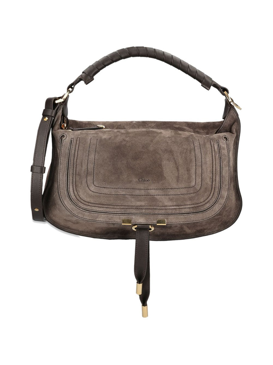 Chloé Marcie Suede Shoulder Bag For Women Timeless Quiet Luxury With Detachable Strap