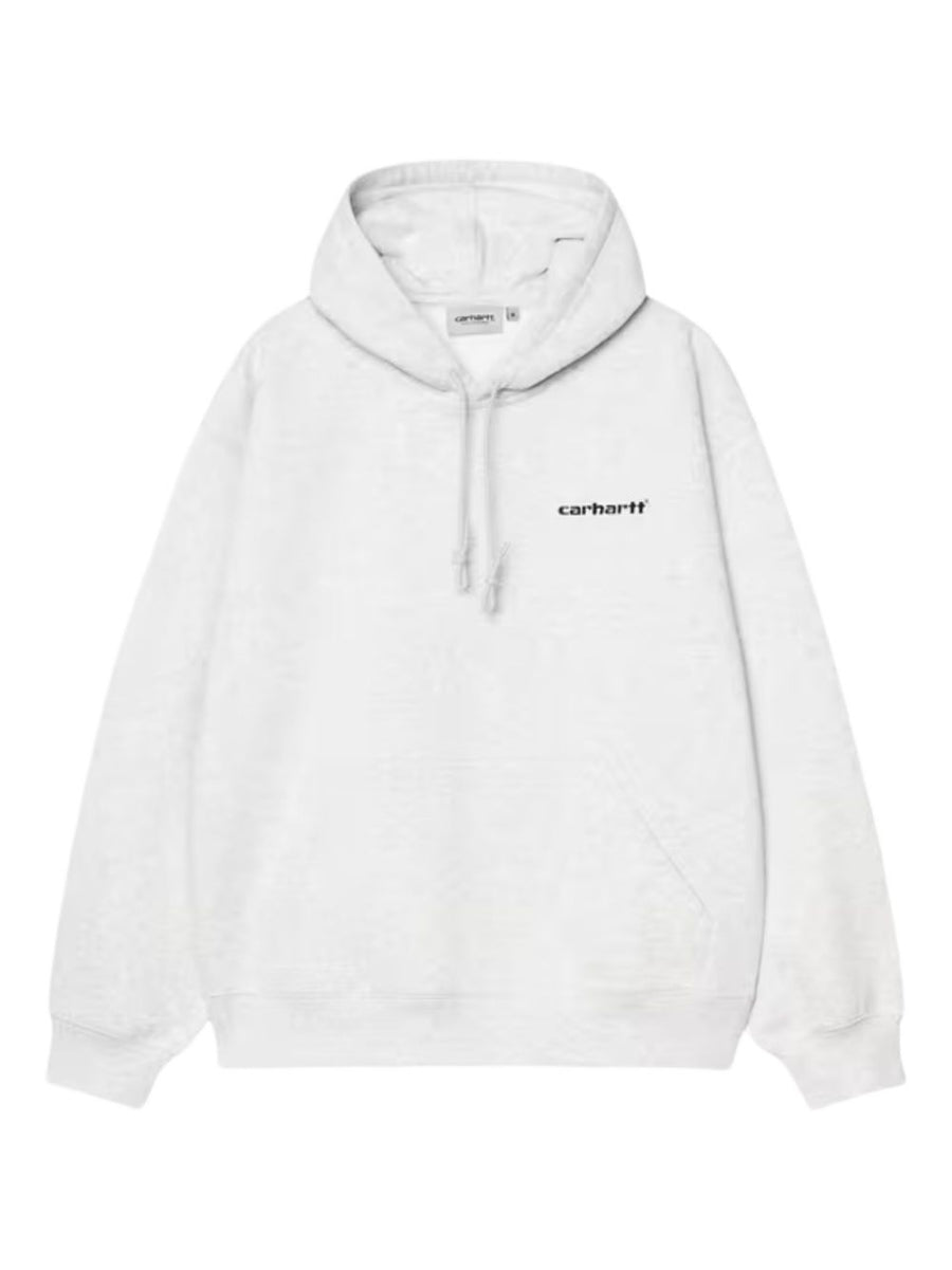 Carhartt WIP Hoodie for Men Durable Cotton Blend Logo Topwear Grey Versatile Everyday Layer