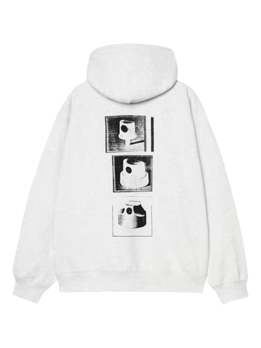 Carhartt WIP Hoodie for Men Durable Cotton Blend Logo Topwear Grey Versatile Everyday Layer