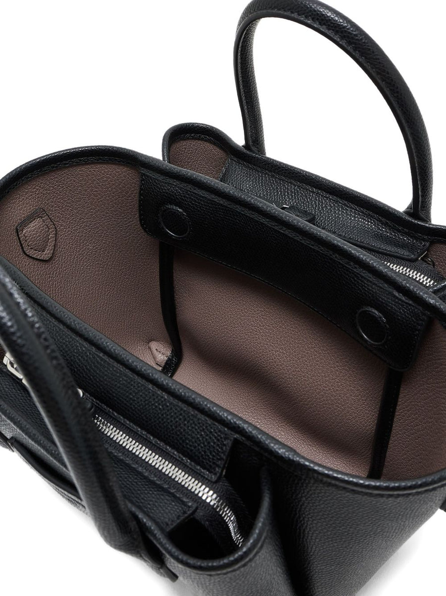 Emporio Armani Palmellato Finish Small Shopper For Women Black Versatile Everyday Bag