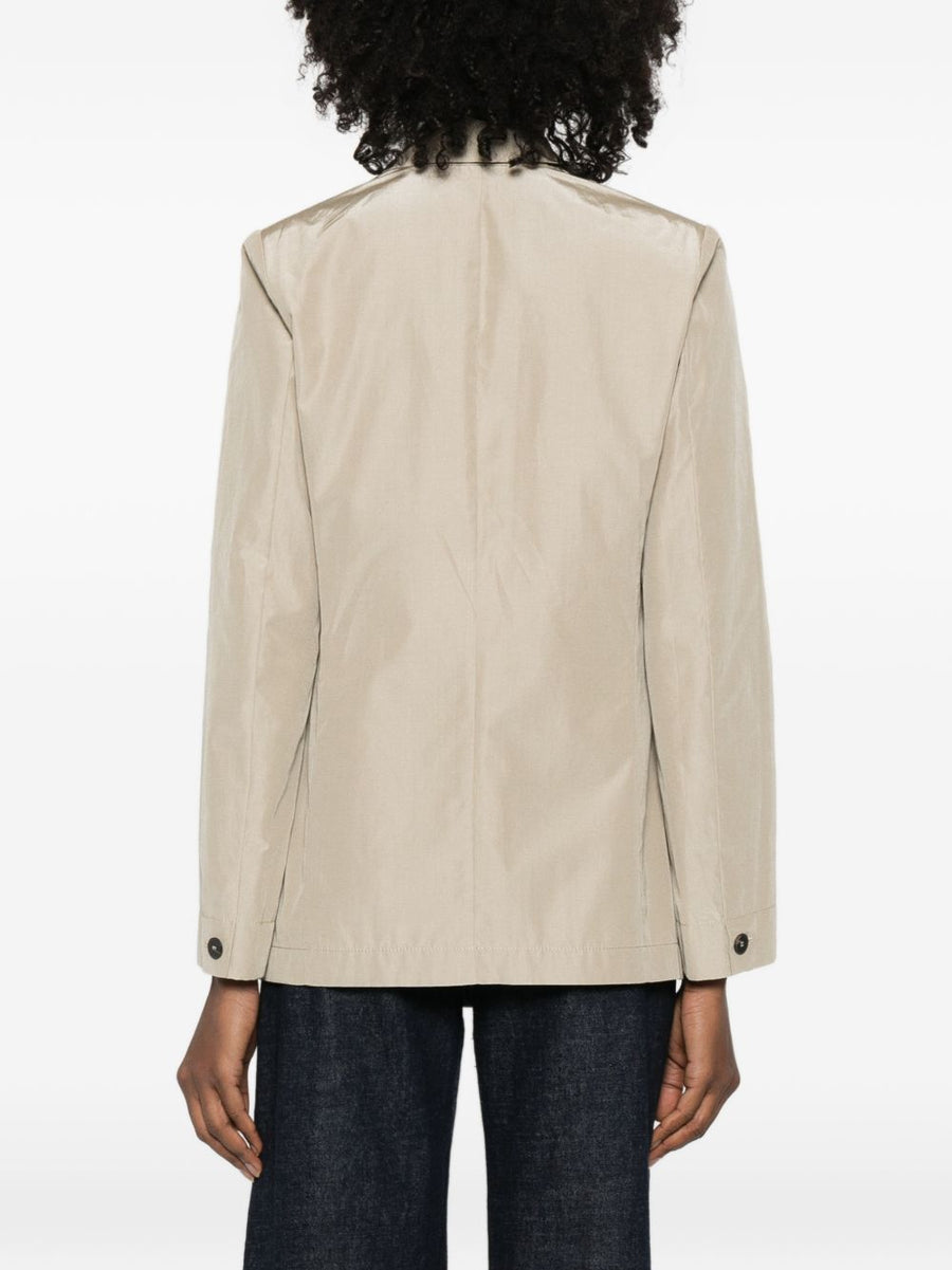 Forte Forte Beige Single Breasted Jacket For Women Luxury Capsule Wardrobe Essential