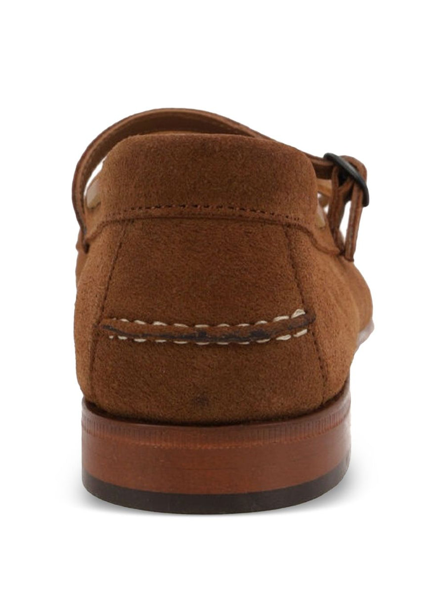 Hereu Lorea Suede Mary Jane Loafer Tobacco Brown For Women Versatile Everyday Elegance