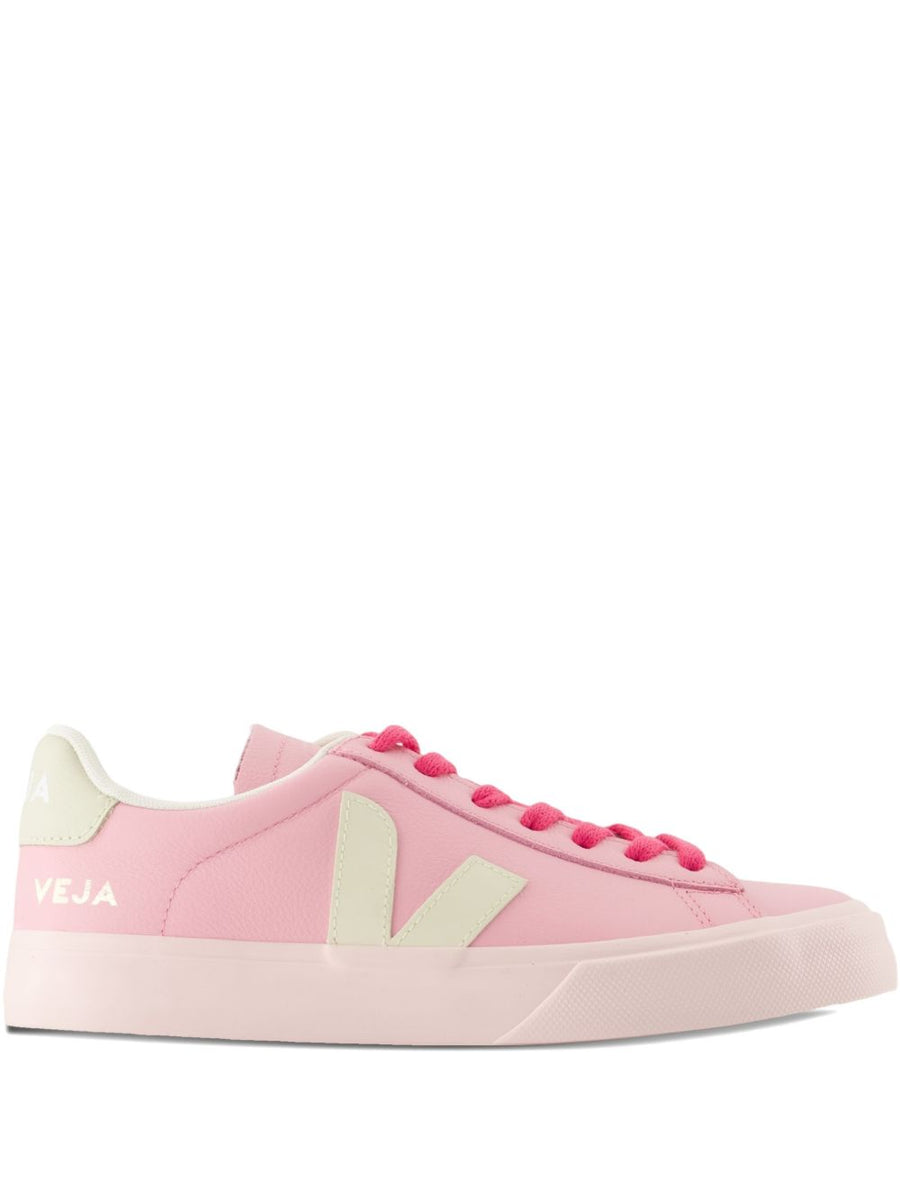 Veja Campo Sneakers For Women Pink Calf Leather Almond Toe 3 cm Heel All Day Comfort