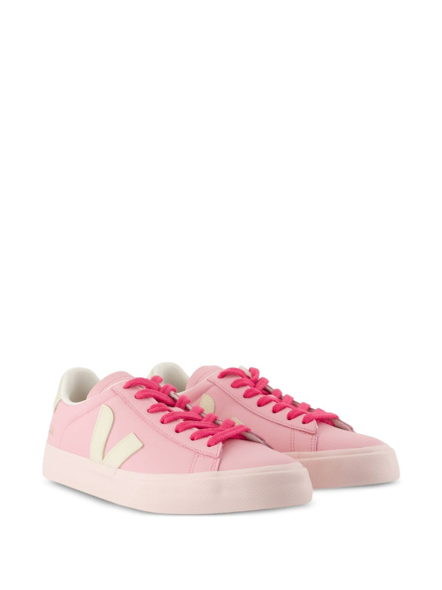 Veja Campo Sneakers For Women Pink Calf Leather Almond Toe 3 cm Heel All Day Comfort