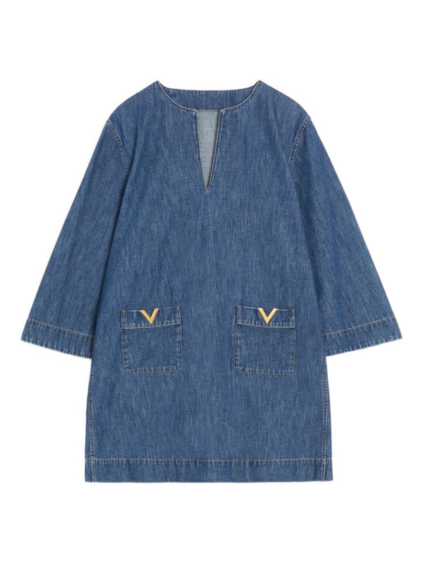Valentino VLogo Signature denim short dress