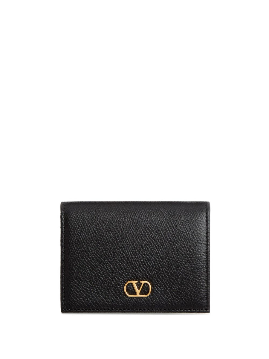 Valentino Garavani VLogo Signature Grainy Calfskin Wallet For Women Compact Slim Design