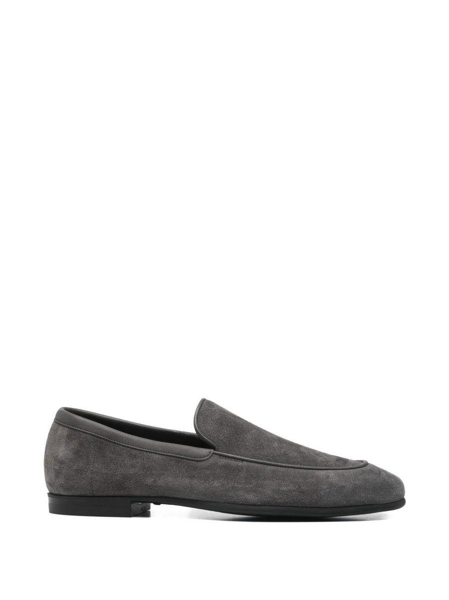 John Lobb Tyne Black Suede Loafers For Men Slip On Luxury Moccasins Dust Bag Included