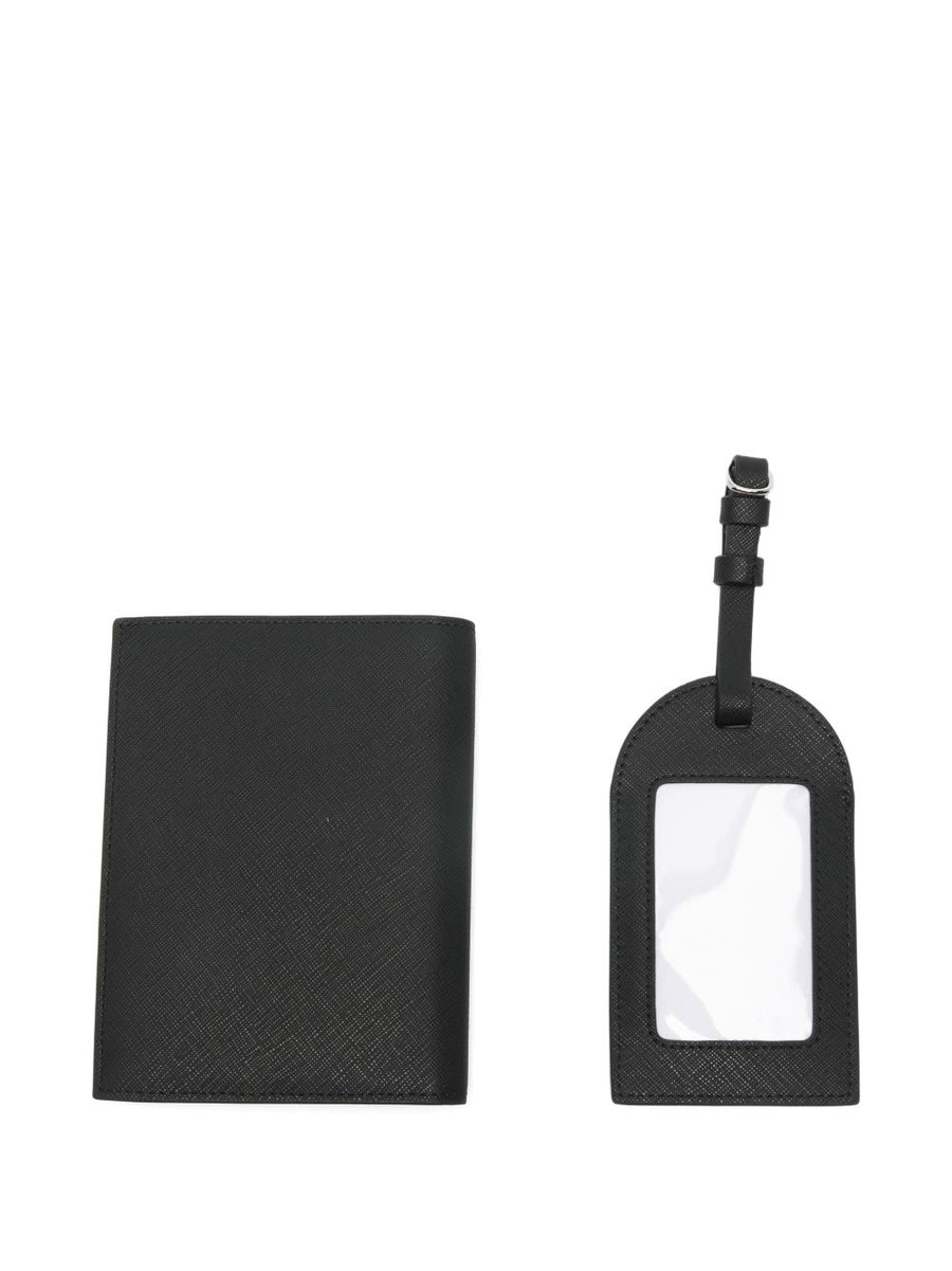 Emporio Armani Asv Gift Box With Regenerated Saffiano Passport Holder And Tag