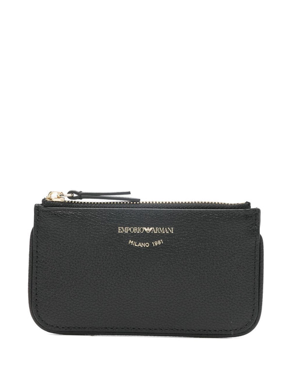 Emporio Armani Myea Deer-Print Card Holder With Zip