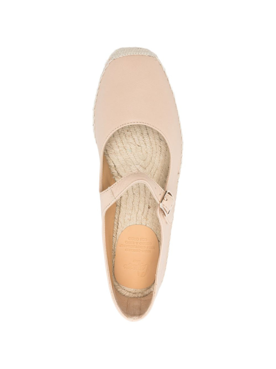 Castañer Pepa Espadrilles for Women with Powder Strap and Buckle 2cm Heel Luxury Calf Leather