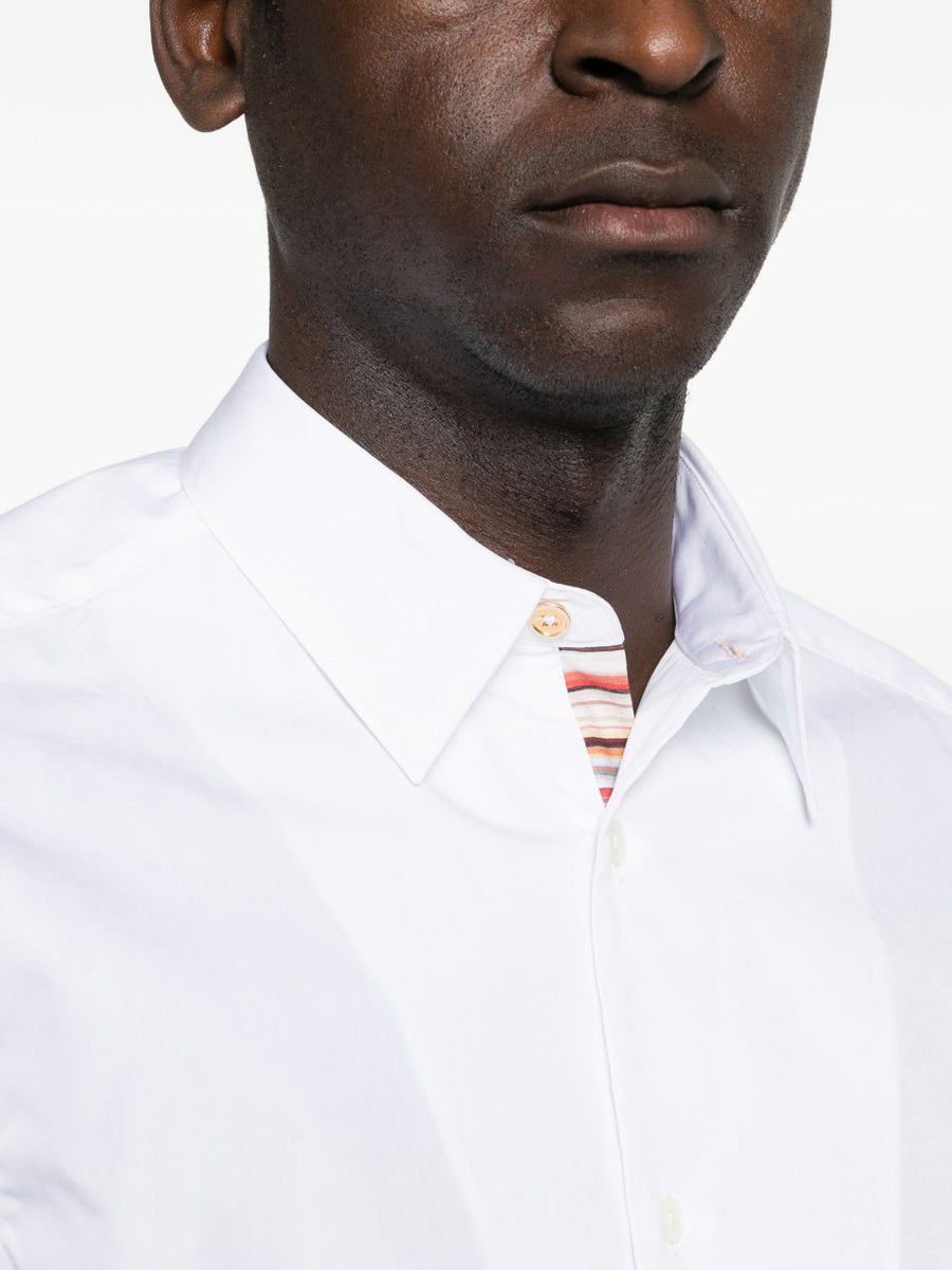 Paul Smith White 100 Percent Cotton Shirt For Men Premium Everyday Comfort And Style