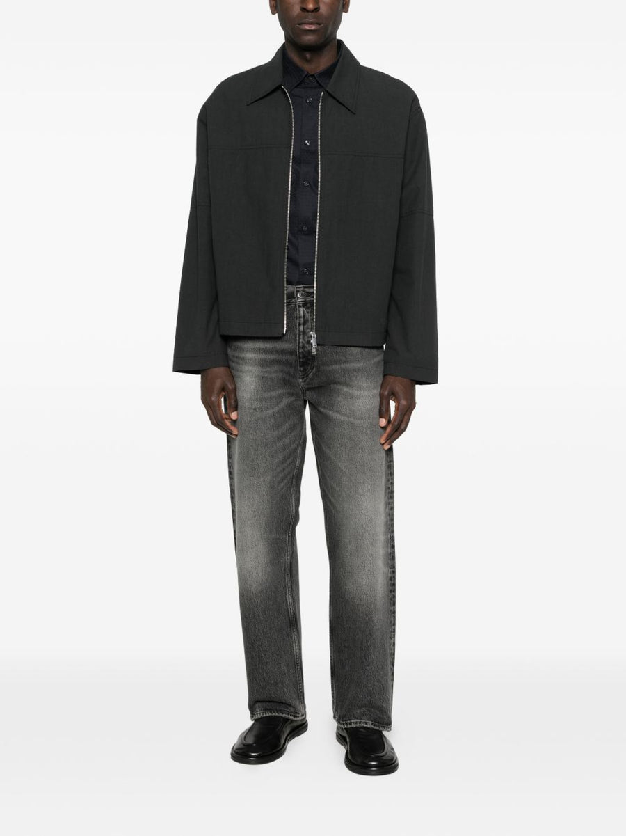 Emporio Armani Logo Cotton Shirt Navy For Men Timeless Luxury One Hundred Percent Cotton Textured Finish