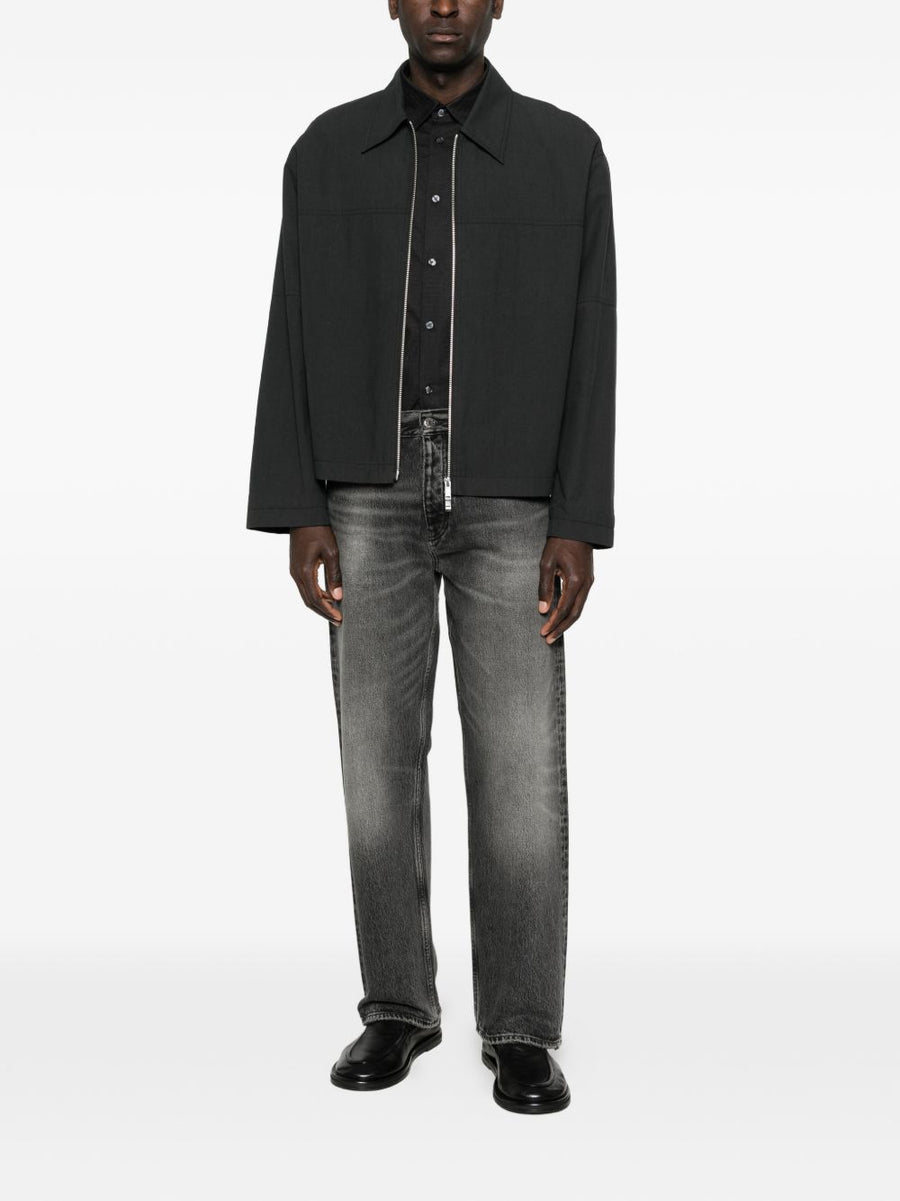 Emporio Armani Logo Cotton Shirt For Men Black 100 Percent Cotton With Subtle Luxury Allover Pattern And Logo Detailing