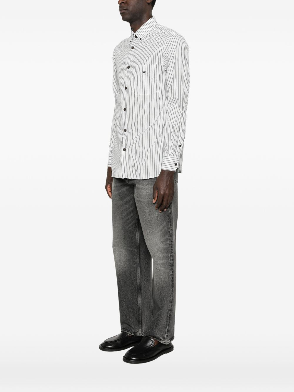 Emporio Armani Striped cotton shirt