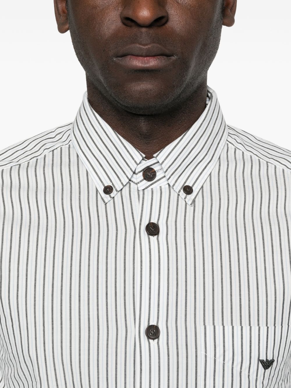 Emporio Armani Striped cotton shirt