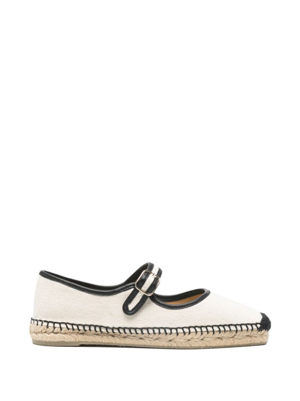 Castañer Padua Bicolor Canvas Mary Jane Espadrilles.